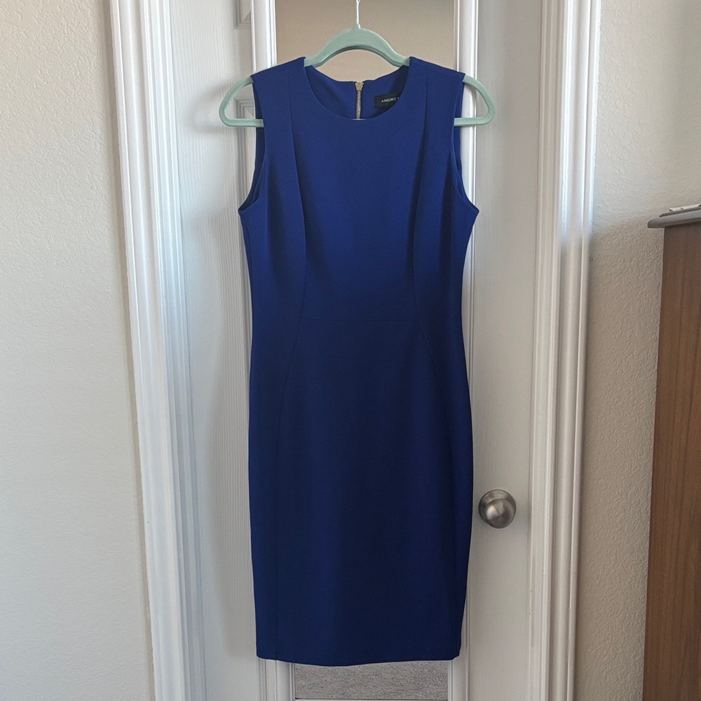 Andrew Marc Royal Blue Midi Dress-Size 8